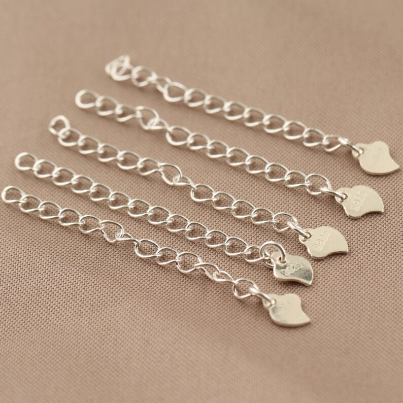 925 sterling silver extend chain extend necklace ring cable Etsy