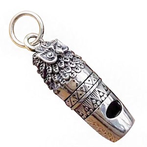 925 Sterling Silver Whistle Pendants Owl Whistle Pendant Silver Owl Pendants