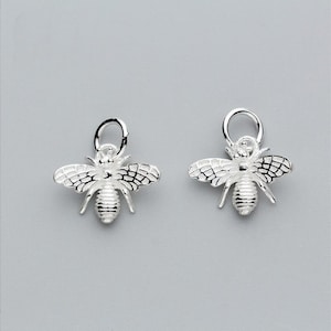 925 Sterling Silver Bee Charm Silver Bee Pendant Silver Charms image 1