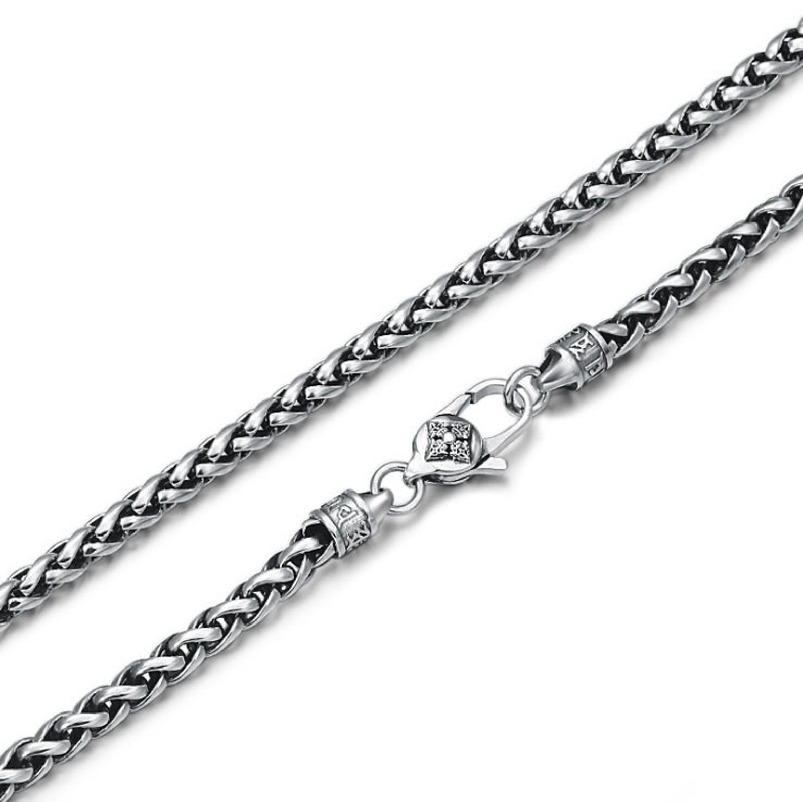 925 Sterling Silver Chain Twist Rope Necklace 5mm Antique Etsy