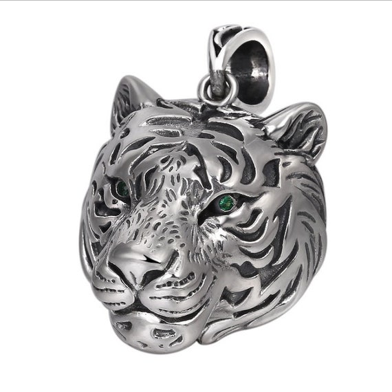 TZ1413 925 Silver Tiger Lion Charms Animal Charms Lion Charms Zoo Charms 2 Sterling Silver Tiger Charms