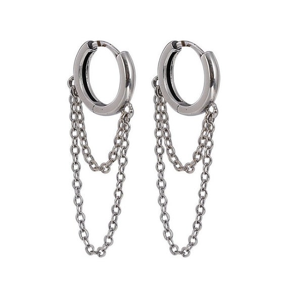 925 Sterling Silver Earring Silver Chain Earring Finding Etsy