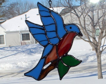 Stained Glass Bluebird