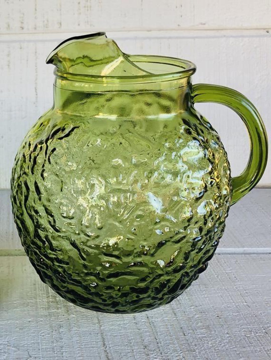 Vintage Anchor Hocking Ball Pitcher - Etsy
