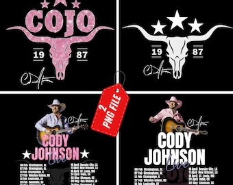 Cody Johnson Live 2026 PNG File T Shirt (Digital Download)