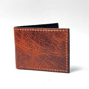 新品　Carving buffalo Wallet 本革 財布 店頭品　格安本物 Buffalo Leather Wallet - Etsy