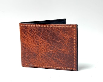 American Bison Leather Bifold Wallet – Amish Made Wallet For Men - Handcrafted In USA