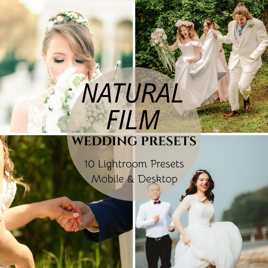 Natural Cast Color NATURAL FILM WEDDING Lightroom Presets, True-to-life Color, Soft ...