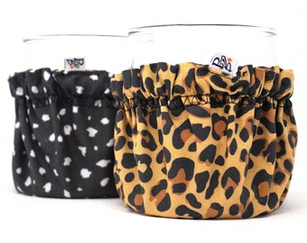 Reversible Drink Sleeve Cover Cozy | Cheetah/Leopard