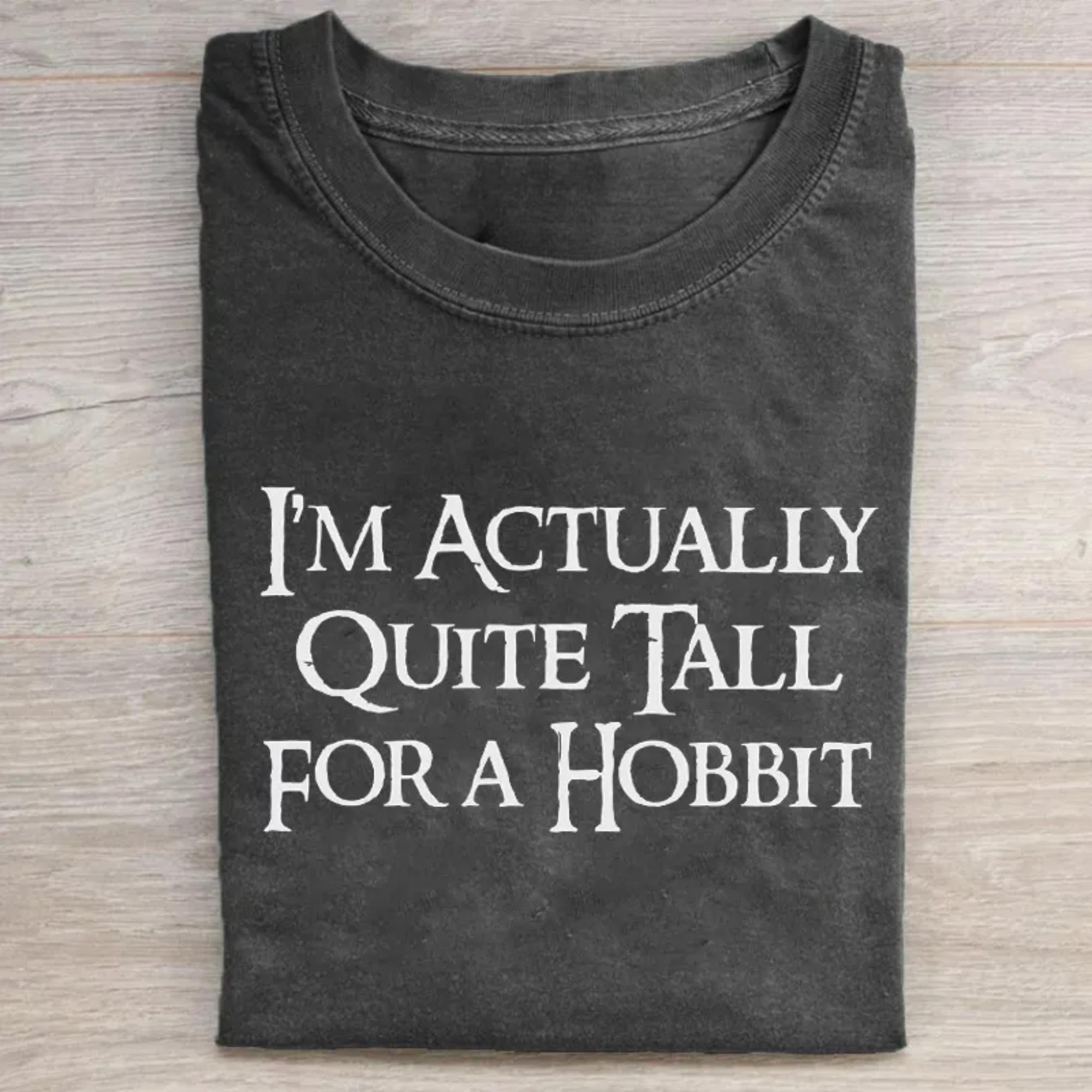 T-shirt Unisex Il Signore Degli Anelli Hobbits, Fruit Of The Loom 100% Cotone, Bambini/Adulti