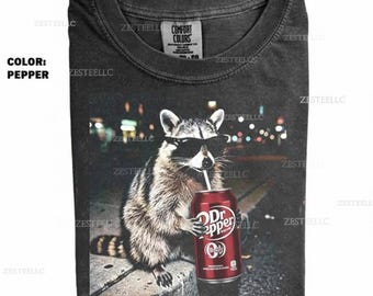 Vintage Raccoons T-shirts, Funny Meme Genz Dank Raccoons, Trendy Shirt, Animal Meme Graphic Tee, Gift for Men, Women