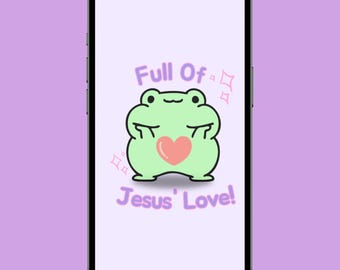 Full av Jesu kärlek kristen bibeltelefonbakgrund