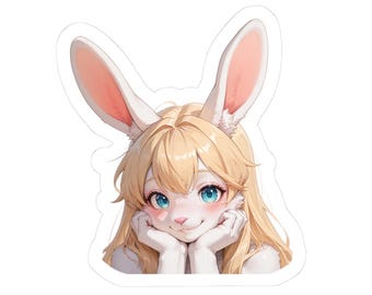 Sticker lapin animé | Art kemono à fourrure
