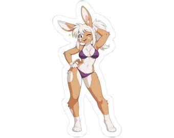 Sticker pin-up lapin de Zazzle.be Liste d'envies C'est l'été ! Personnage à fourrure d'anime