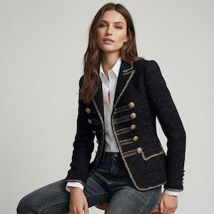 Veste Manteau Zara En Tweed à Franges - Taille M - Multicolore - Occasion Très Bon état