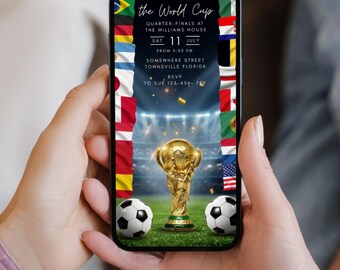 World Cup 2026 Watch Party Invitation Digital E-Invite (Instant Download & Personalize)