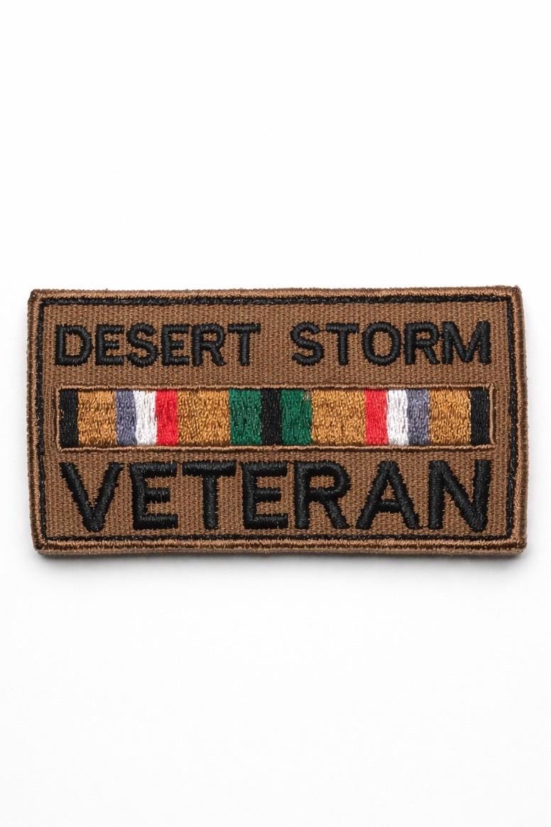 Natural Disaster Patch Desert Storm Veteran Patch | Military Patch • 3.6 X 2 Inches - Etsy