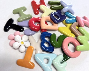 Handmade Ceramic Bubble Mini Letters