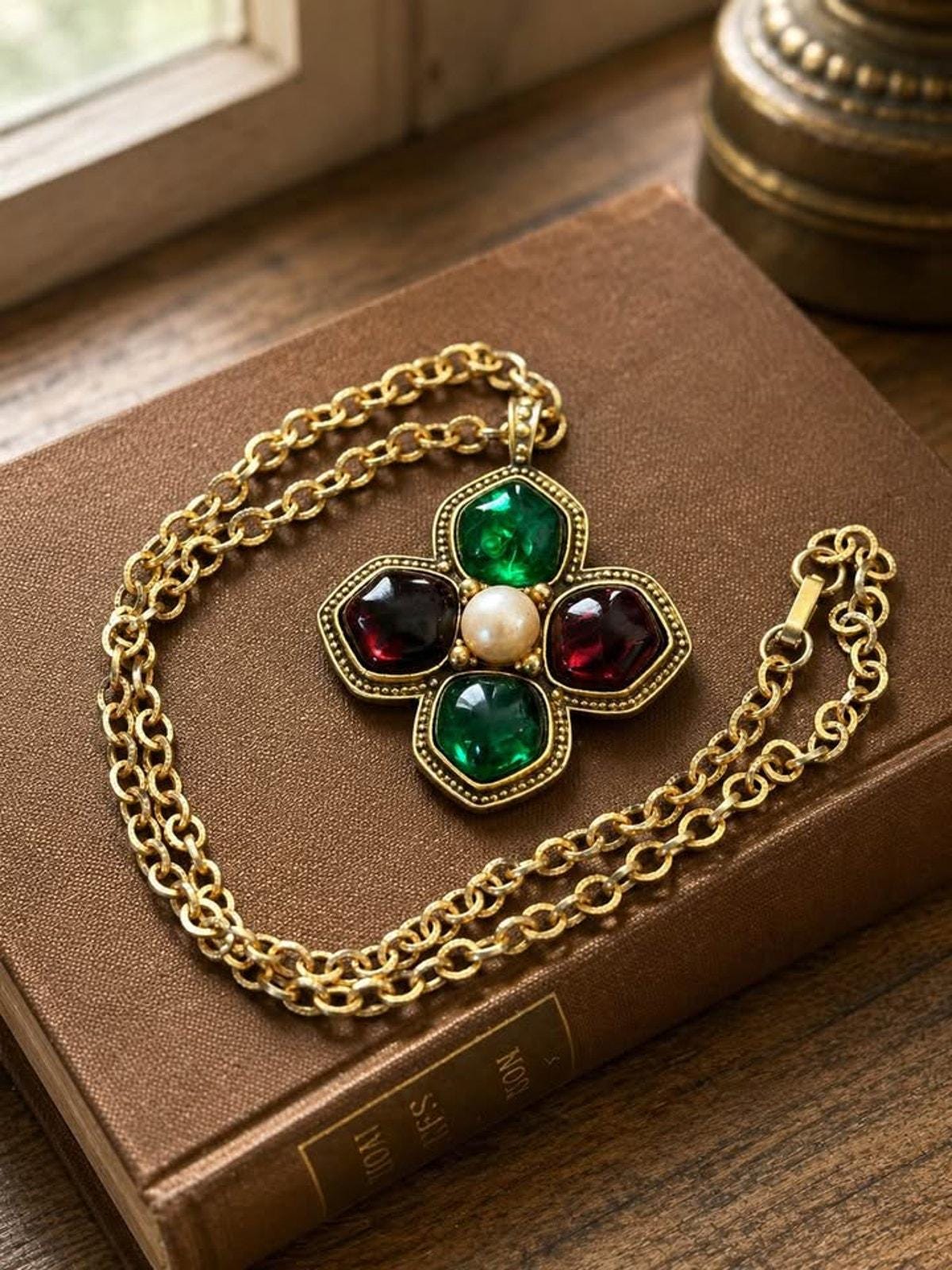 Ysl Cross Necklace - Etsy Denmark