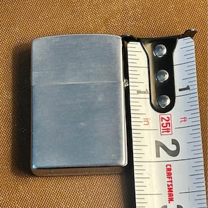 Vintage 1953-1955 Zippo Windproof Lighter in Original Candy Stripe Box | Brushed Chrome Pat. 2517191 image 10