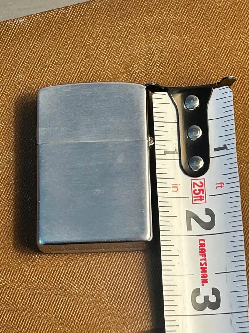 Vintage 1953-1955 Zippo Windproof Lighter in Original Candy Stripe Box | Brushed Chrome Pat. 2517191 image 10
