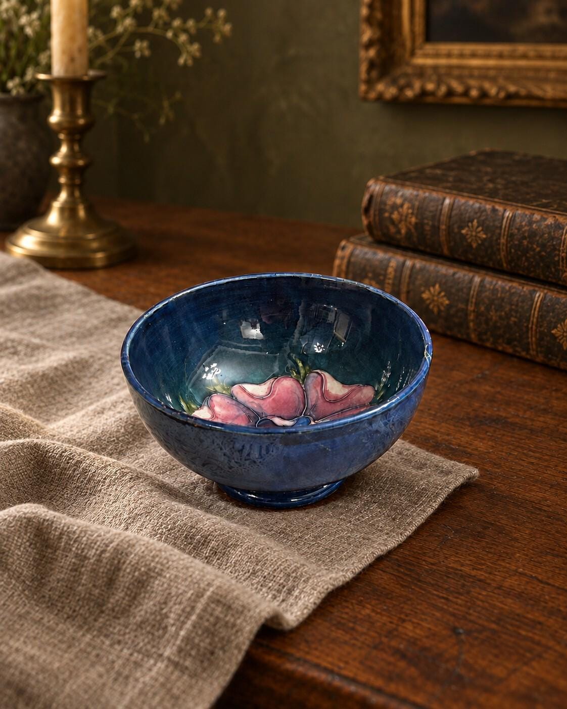 ヴィンテージ　英国陶器　ムーアクラフト　クレマチス　ボウル Moorcroft Pottery - Etsy