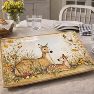 Susan Winget for Certified International "Nature’s Garden" Deer Platter
