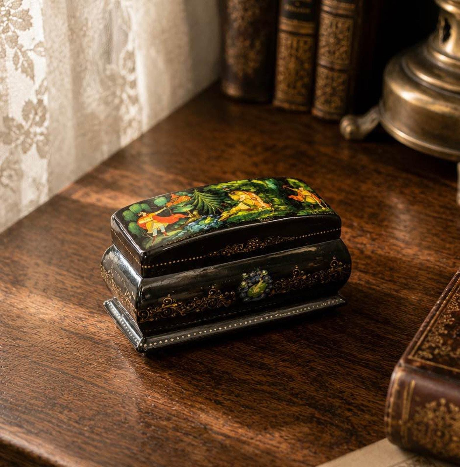 Vintage Russian Lacquer Boxes - Etsy