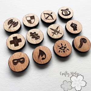 Class Tokens - Tokens - TTG Tokens -DND Tokens - Character Tokens - Class Tokens - Table Top Gaming Tokens - Gaming Tokens
