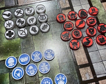 3D gedruckte Tabletop Spiel Token: Boss, Klasse, Monster, NPC