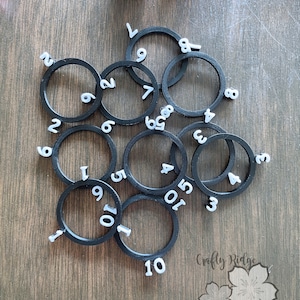 Tabletop Number Rings - Initiative Rings - TTRPG Rings - Pathfinder Rings - D&D Rings