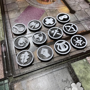 Class Tokens - Tokens - TTG Tokens - DND Tokens - Character Tokens - Table Top Gaming Tokens - Gaming Tokens
