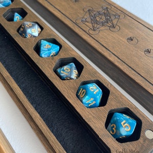 Dice and Pencil Box- Dice Box - Dungeons and Dragons Dice Box - Handmade Dice Box - Pathfinder Dice Box - Gaming and Role Playing Accessory