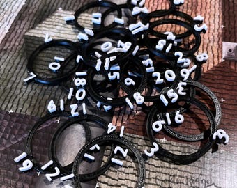 3D Printed Tabletop Number Rings (1-10) – D&D, Pathfinder Initiative Tracker