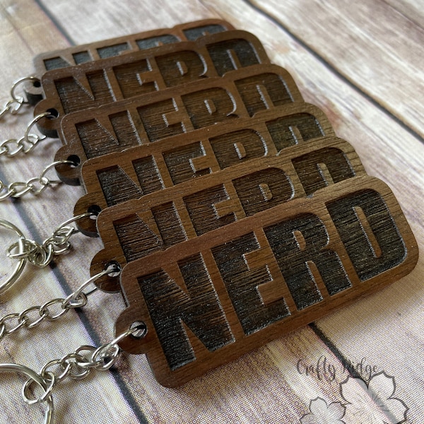 Nerd Key Chain - Nerd Bag Tag -Nerdy Key Chain - Nerdy Bag Tag - Handmade Key Chain
