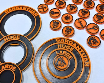 Custom Tabletop Gaming Tokens: 3D Printed Monster Rings.
