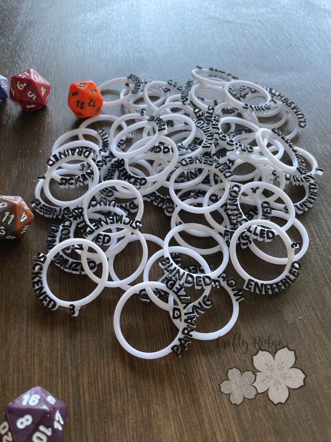 Pathfinder Magic Rings 3D Printed Pathfinder Condition Rings: TTG Tokens - Etsy