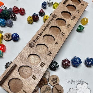 Initiative Tracker - Wooden Initiative Tracker - Gaming and Role Playing Accessory - DND Tracker