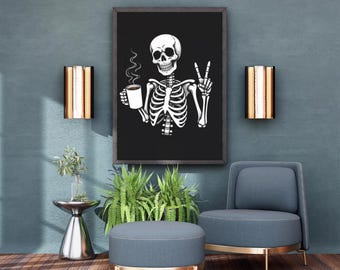 Set of 5 Halloween Wall Art Prints | Spooky Posters (Digital Download)