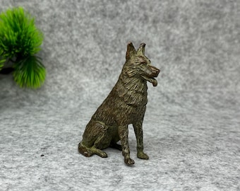 Vintage bronze carved Dog statue, Fengshui statue