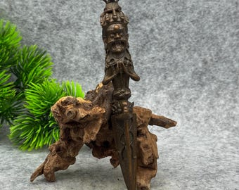Vintage Bronze Dorje VajraTibetan ritual implements Vajra statue-Feng shui figurines