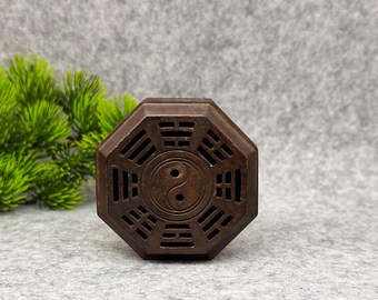 Vintage Bagua Bronze Incense Burner, Feng Shui statue