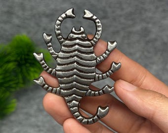 Tibetan Meteorite Iron Scorpion Thokcha Pendant, Vintage Tibetan Protective Scorpion Talisman Amulet Charm