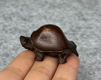 Vintage Bronze Turtle Figurine, Miniature Copper Tortoise Statue，Feng Shui Statue
