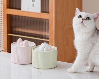 1000ml Ceramic Pet Water Fountain – Automatic Drinking Fountain for Cats & Small Dogs