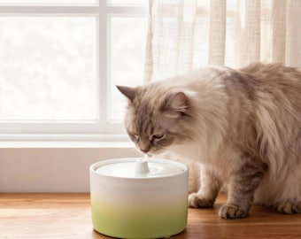 1300ml Ceramic Automatic Pet Water Fountain – USB Powered Fountain for Cats & Small Dogs