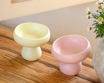 Matowa ceramiczna podwyższona miska dla kota – podwyższona miska do karmienia kotów