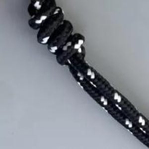 Custom Color Heart Pendant Necklace, Boho Paracord Jewelry Black