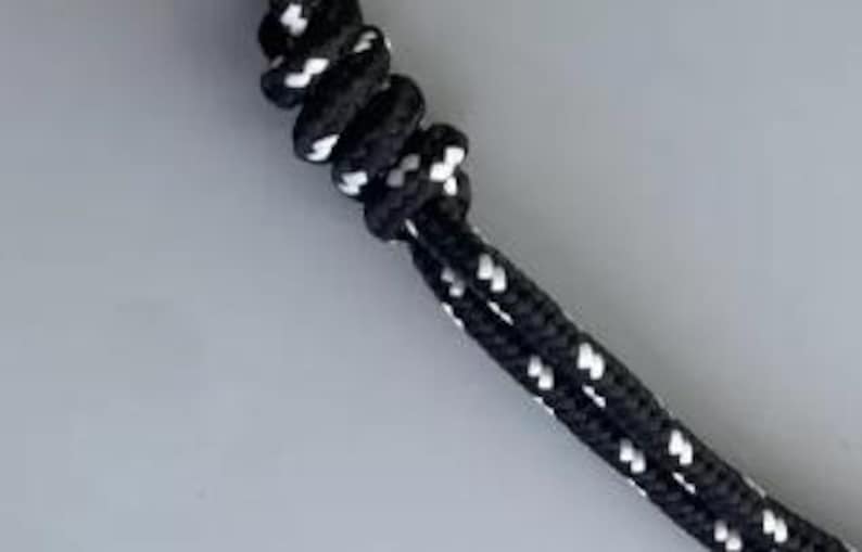 Custom Color Heart Pendant Necklace, Boho Paracord Jewelry Black