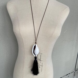Cowrie Shell Beaded Keychain – Boho Bag Charm with Stone Accents image 7